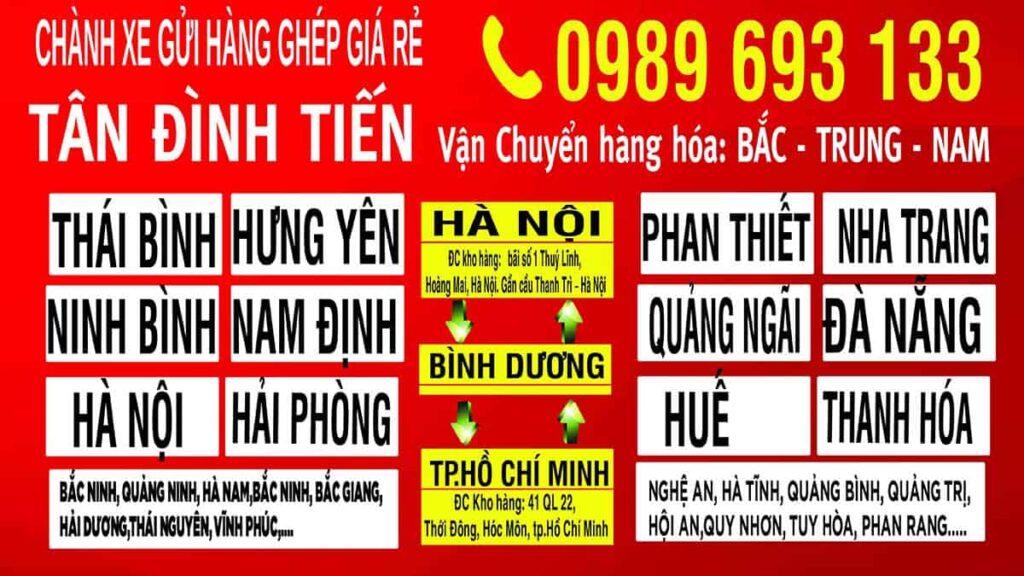 chành xe gửi hàng bắc nam